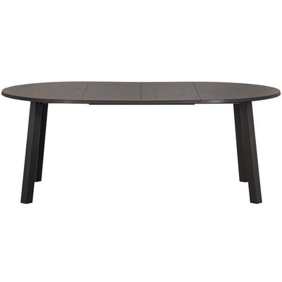 WOOOD Lange Jan Utdragbart Runt Matbord i Ek Blacknight