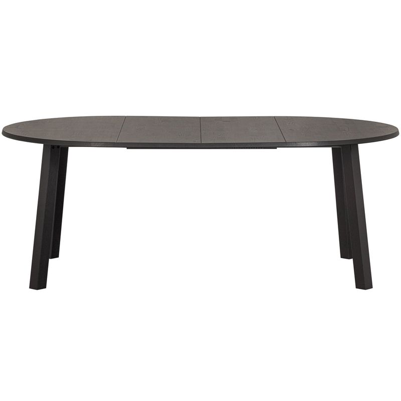 WOOOD Lange Jan Utdragbart Runt Matbord i Ek Blacknight