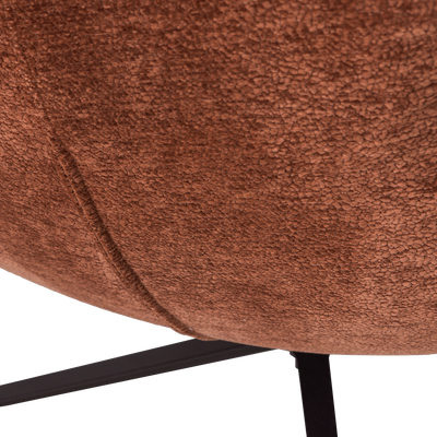 WOOOD Maudi Snurrfåtölj i Brun Chenille