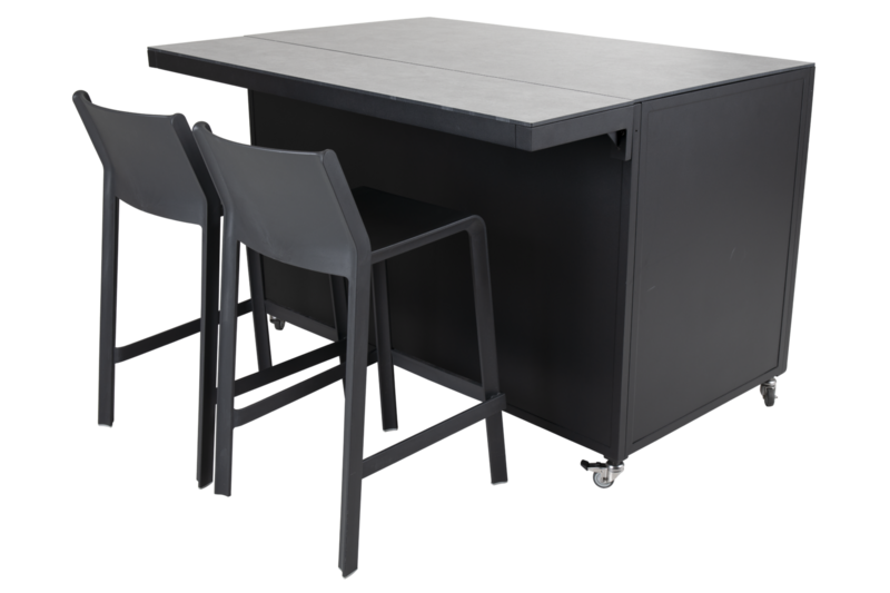 Brafab Fornax Hylla Svart 139x30 cm