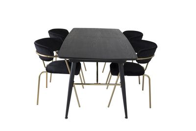 Venture Home Gold Rektangulär Matgrupp