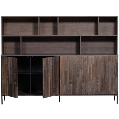 WOOOD NEW GRAVURE Vägghylla i Askfanér Espresso [FSC]