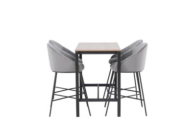 Venture Home Barset Camden med 4st barstolar Velvet