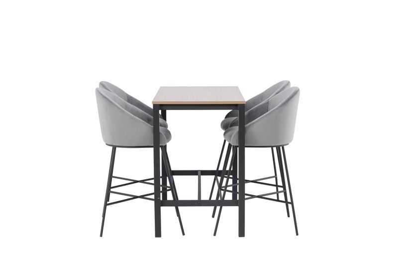 Venture Home Barset Camden med 4st barstolar Velvet