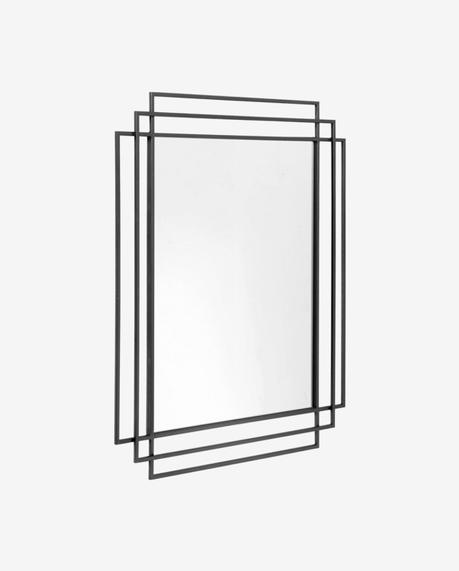 Nordal fyrkantig spegel – svart