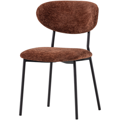 WOOOD Kjeld Matstol i Brun Chenille 2 st