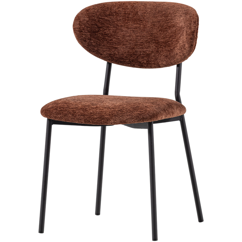 WOOOD Kjeld Matstol i Brun Chenille 2 st