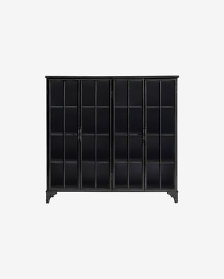 Nordal DOWNTOWN skåp, 4 dörrar, svart