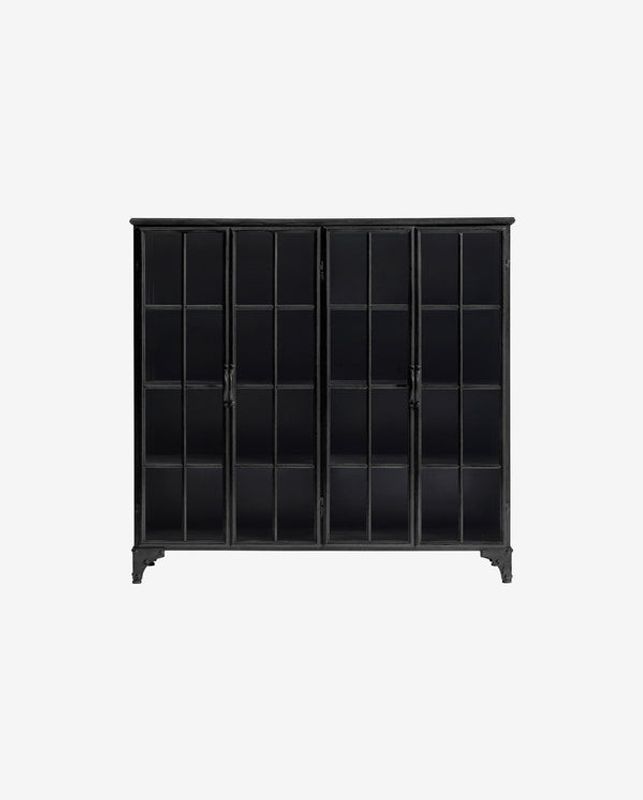 Nordal DOWNTOWN skåp, 4 dörrar, svart