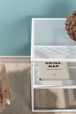 Venture Home Netz Sidobord i Vit Stål