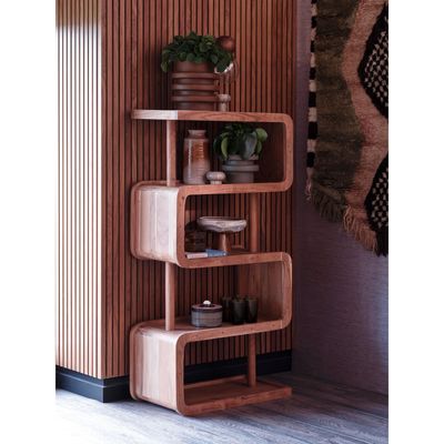 WOOOD Rattle Öppen Hylla i Naturligt Akaciahus