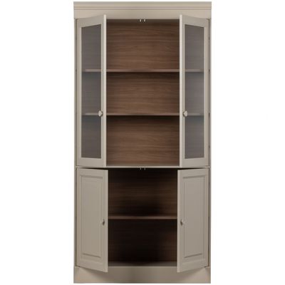 vtwonen CHOW 4-dörrars vitrinskåp i furu Dakargrau