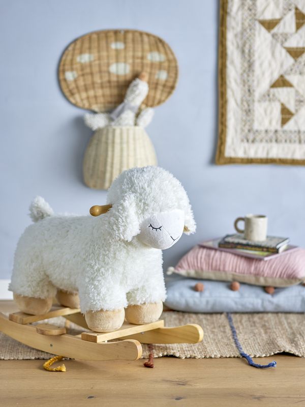 Bloomingville Laasrith Gungdjur, Får, Vit, Polyester