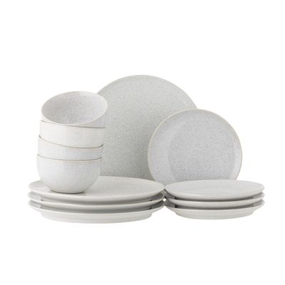 Bloomingville Addison Dinnerware Set, Vit, Stengods