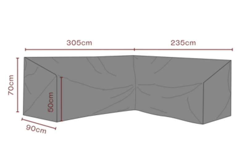 Brafab Möbelskydd för Hörnsoffa 235/305x70 cm Premium