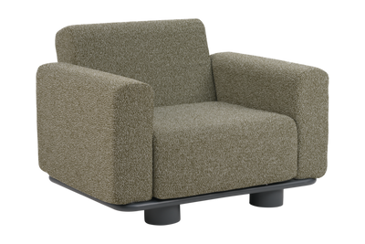 Brafab Bolster Fåtölj Antracit / Teddy Verde