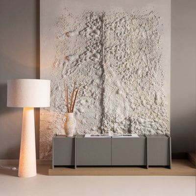 WOOOD BROCK TV-bänk 200 cm Askfanér Varmgrå [FSC]