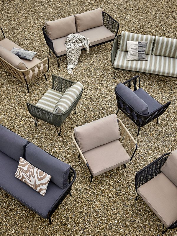 Bloomingville Pavone loungestol, brun, metall