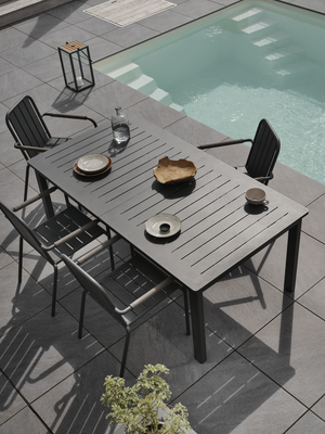 Brafab Lomma Matbord 100x194-312 cm Antracit