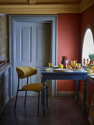 Bloomingville Bassy matbord, blå, granträ