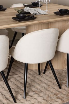 Venture Home Olivia Matbord med Velvet Matstol