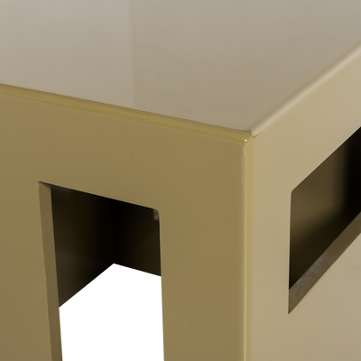 vtwonen Modern Sidobord i MDF Trä med Högglans, Honungsgult