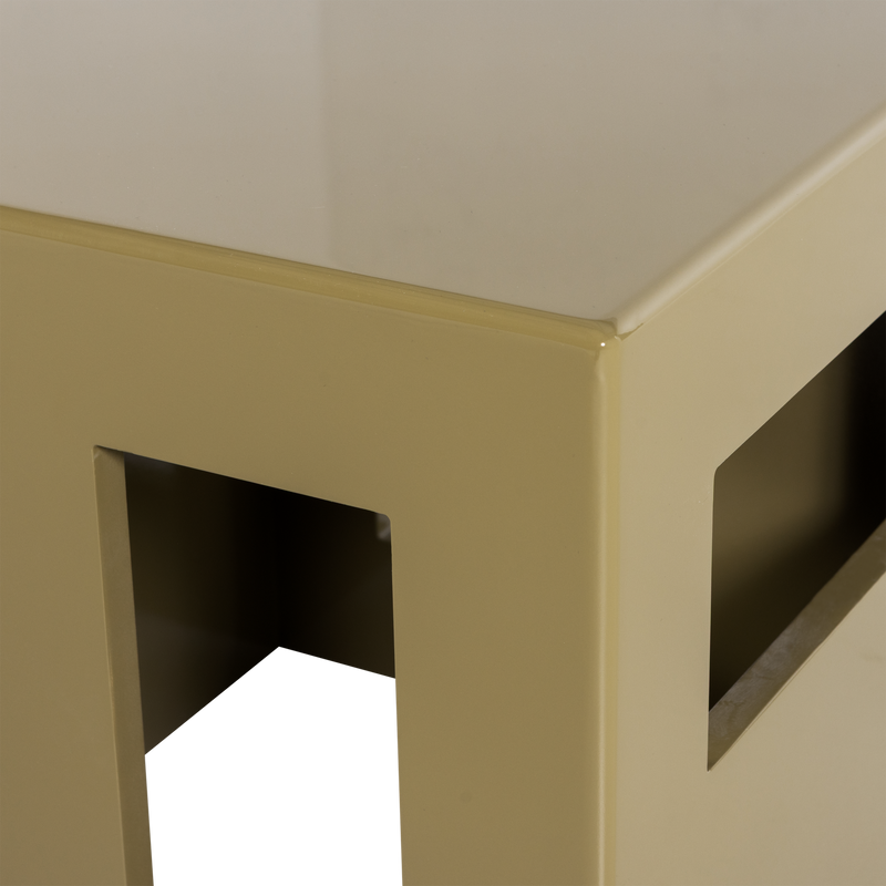 vtwonen Modern Sidobord i MDF Trä med Högglans, Honungsgult