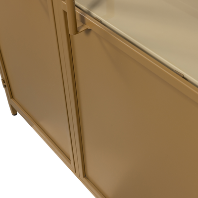 WOOOD Exhibit XL 2-dörrars vitrinskåp i metall - Honung