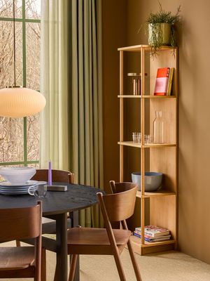 Hübsch Oblique Matstol Brun 55x51xh80cm