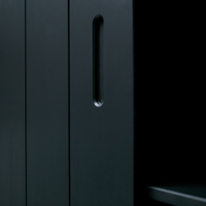 WOOOD MOVE Skjutdörrsskåp i Gran Mattsvart [FSC]