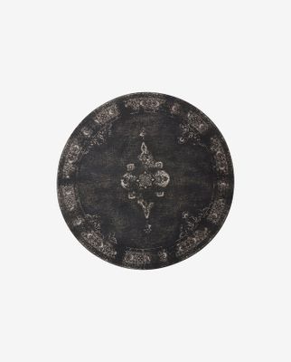 Nordal GRAND handvävd matta D240 - mörkgrå/svart