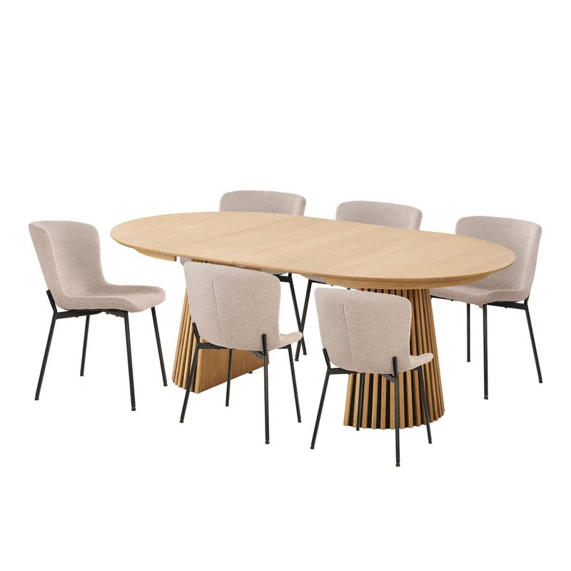 House Nordic Osaka och Maceda Matgrupp Ek/Beige