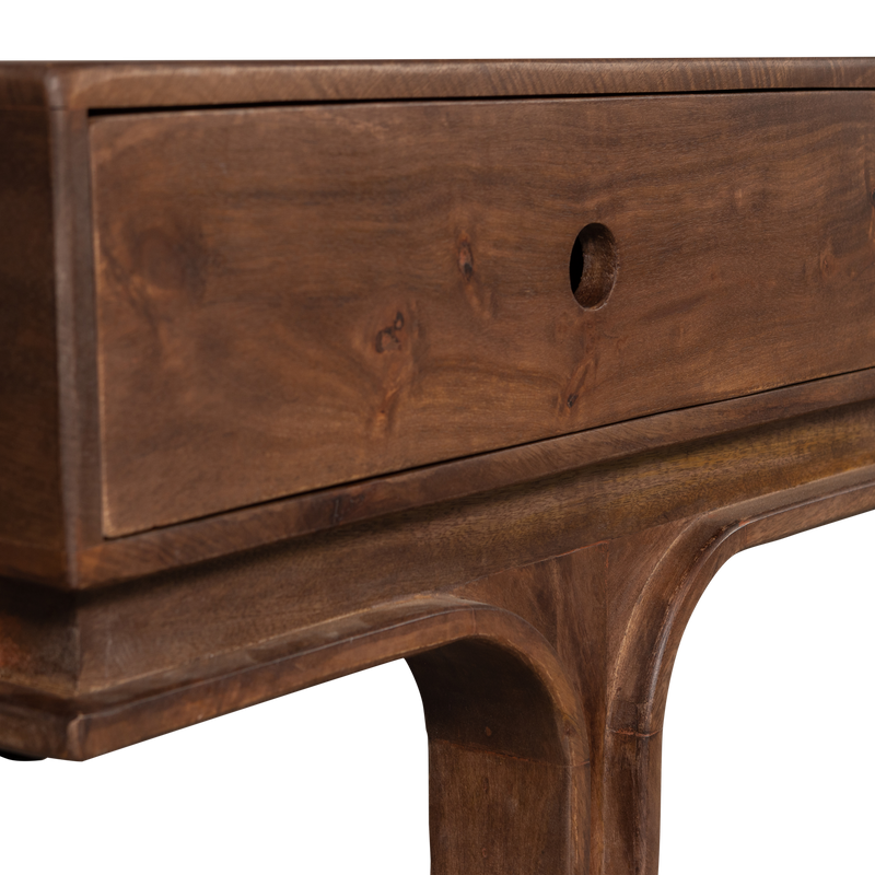 WOOOD Staes TV-bänk med 3 lådor i Mangoträ och Valnöt