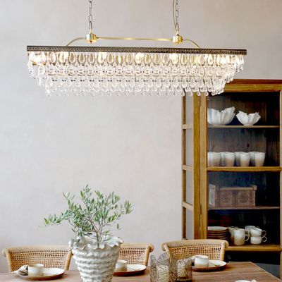 Chiq Antique Versailles Ljuskrona med droppformade glasprismor