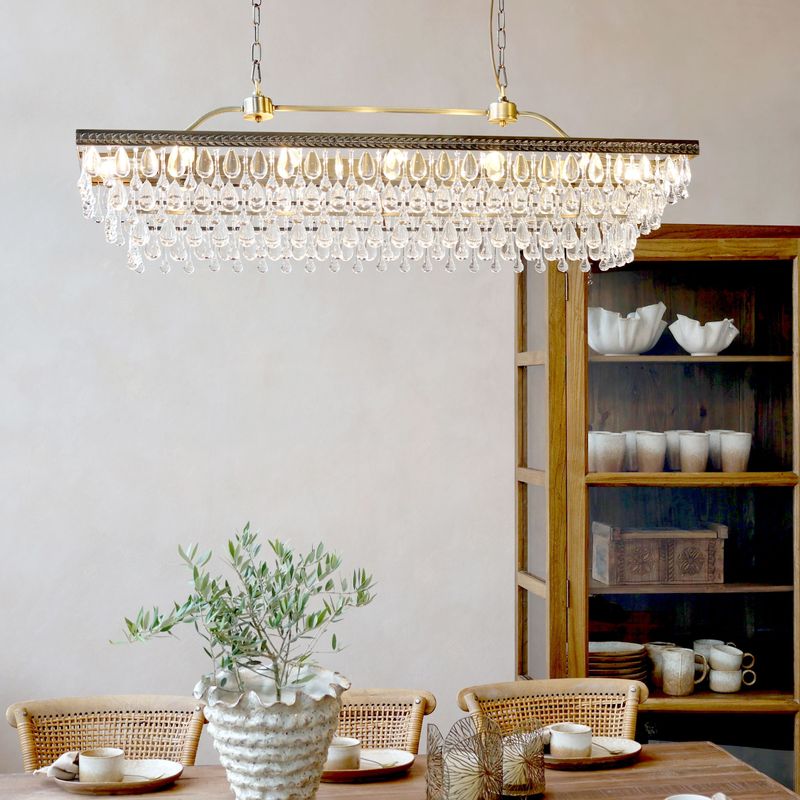 Chiq Antique Versailles Ljuskrona med droppformade glasprismor