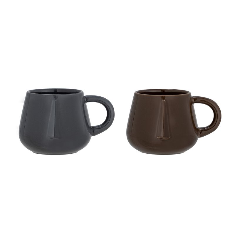 Bloomingville Noela Mugg, Brun, Stengods - 6-pack
