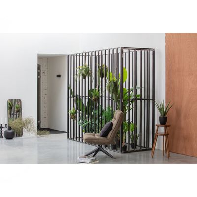 WOOOD Jouke Snurrfåtölj i Läderlook Grön