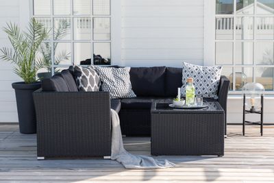 Venture Home Haiti Loungegrupp i Svart Konstrotting