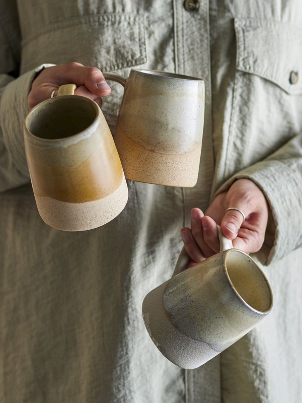 Creative Collection Soleia Mugg, Brun, Stengods - 6-pack