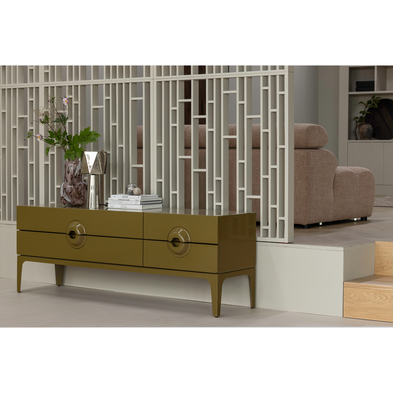 WOOOD MERGE TV-bänk i Eucalyptus-trä, honung