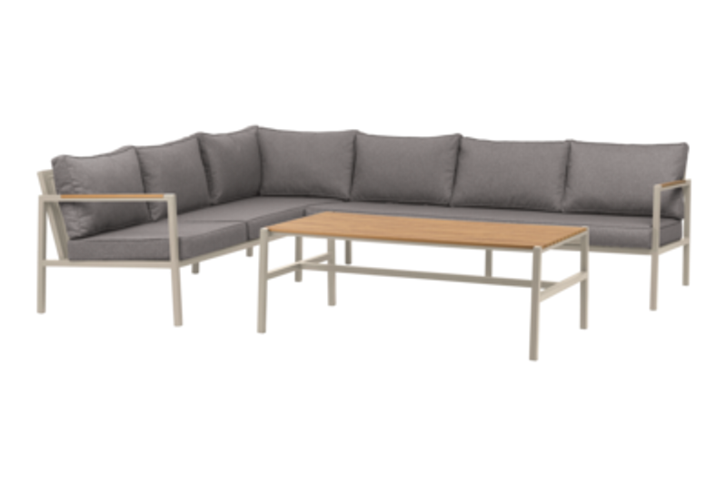 Brafab Cap Hörnsoffa Stor Light Grey / Grey