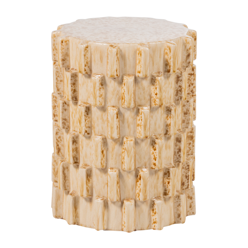 WOOOD AXU Dekorativt Sidobord i Keramik Sand