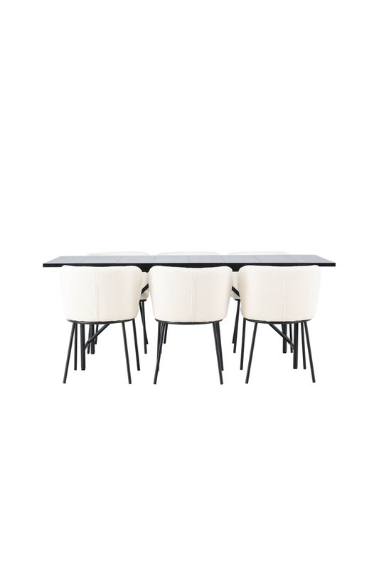 Venture Home Matgrupp Astrid med stolarna Edina