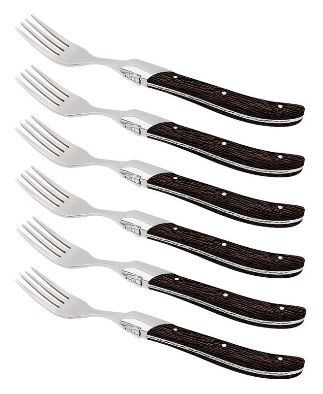 Laguiole By Hâws grillgafflar 6-pack, handtag i wengéträ