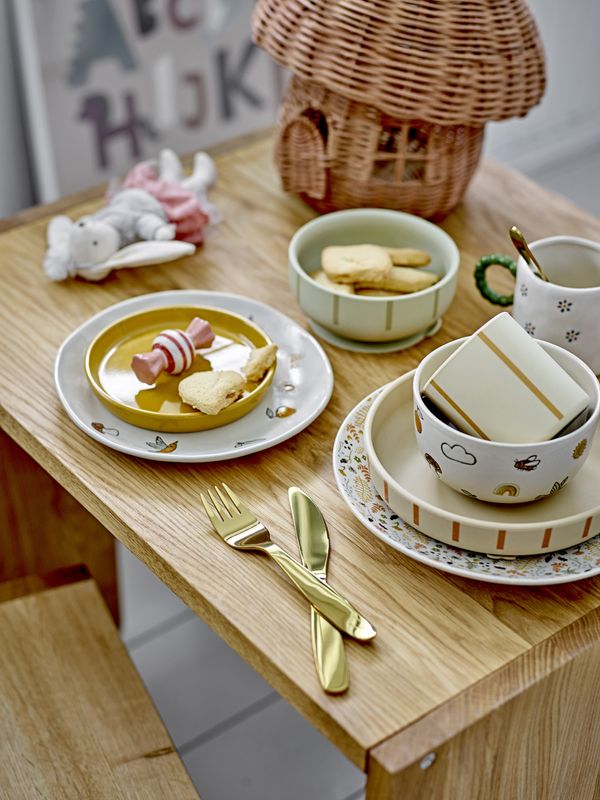 Bloomingville Mini Levi Tableware Set, Grön, Silicone - 4-pack