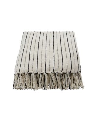 House Doctor Lines Överkast Svart/Off-white