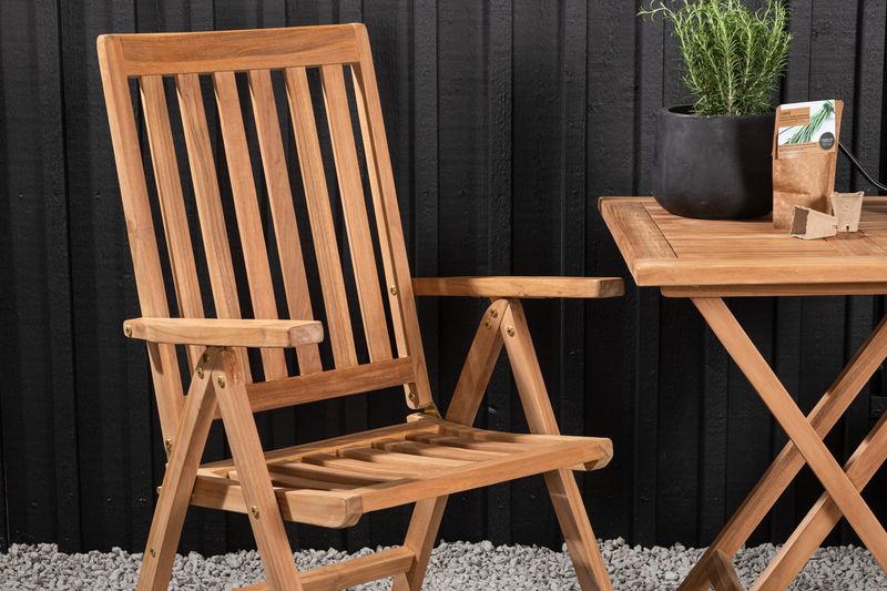 Venture Home Kenya Rektangulärt Matbord 70 x 70 Natur + 2 st Positionsstolar Natur