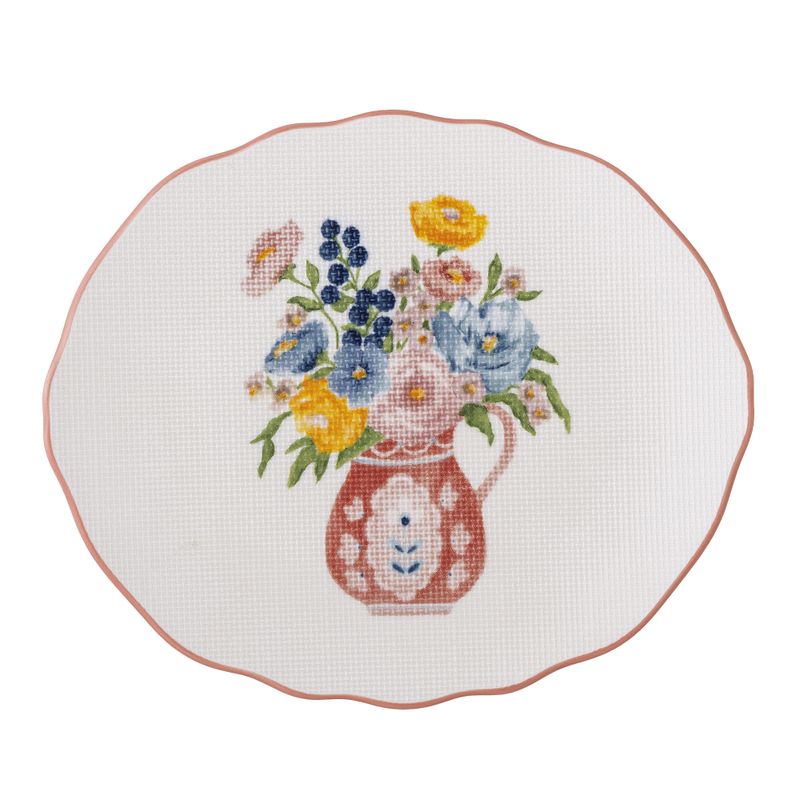 Bloomingville Dorothy Tallrik, Rose, Stengods - 6-pack