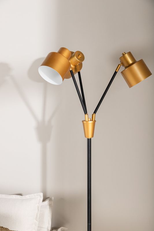 Venture Home Vifta Golvlampa i Svart och Mässing