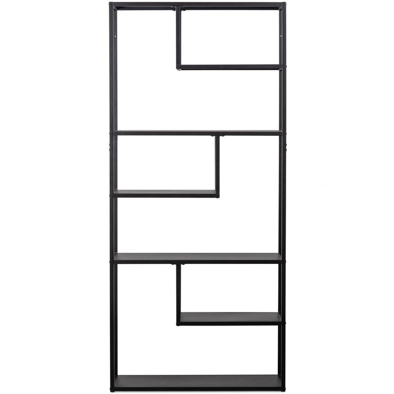 WOOOD TEUN VAKKENKAST ZWART Bokhylla i Svart Metall